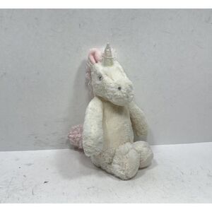 Jellycat White and Pink Unicorn Stuffed Animal